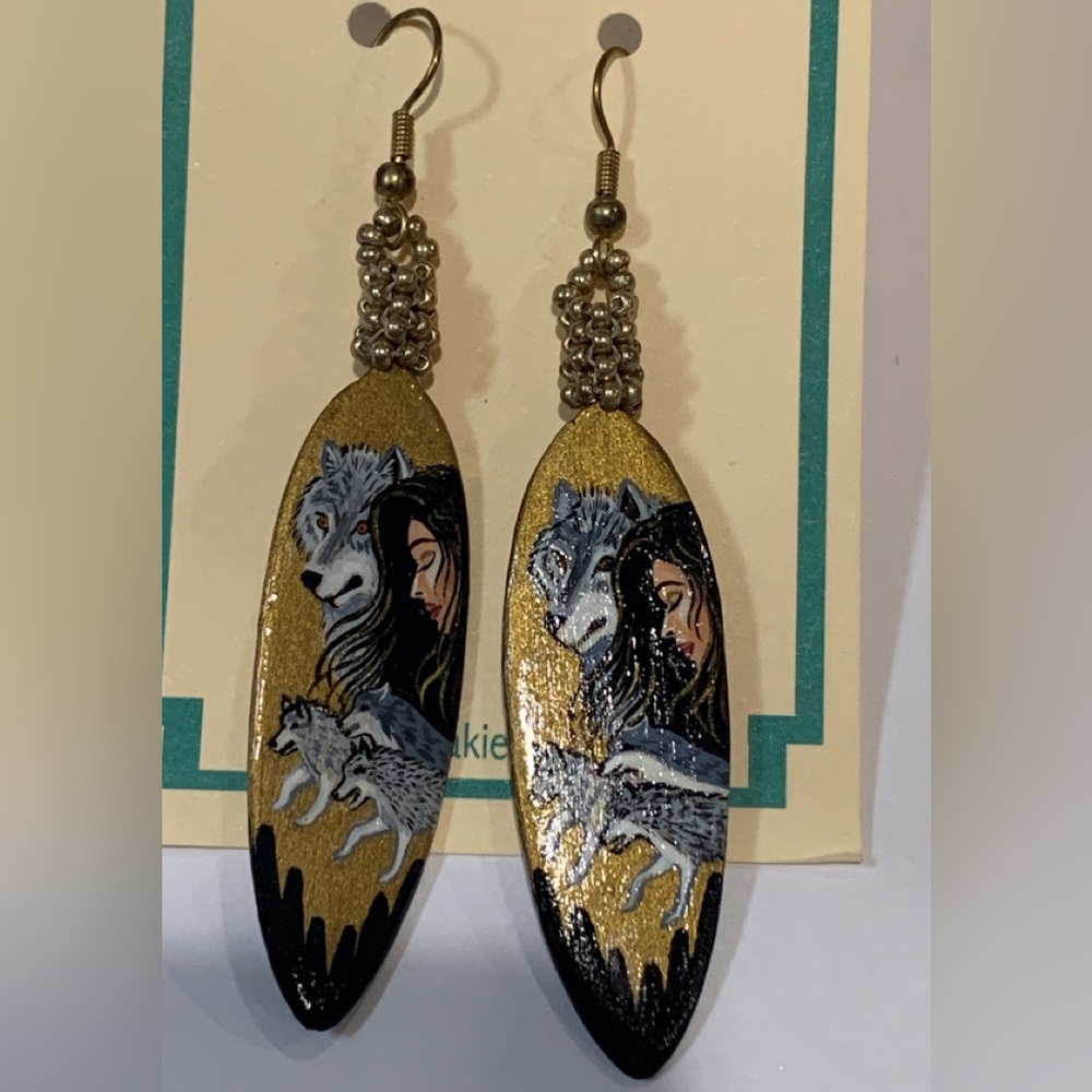 NWT pierced earrings French hook Lady & Wolf